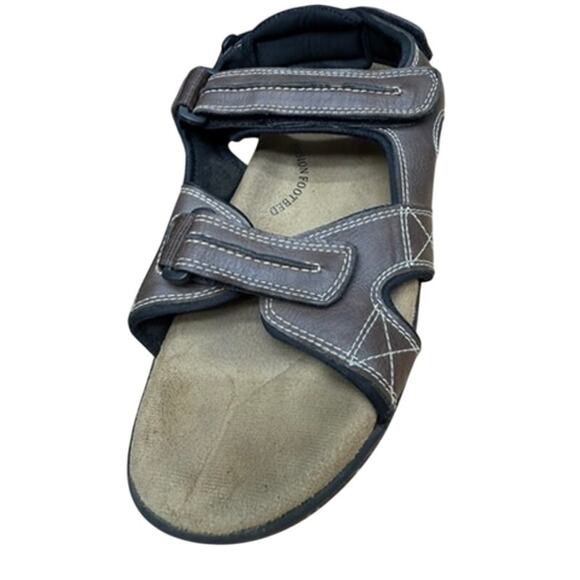 Men's Dockers Sandals Hook & Loop Fasteners SZ 10 Fusion Footbed Memory Foam - Picture 2 of 9